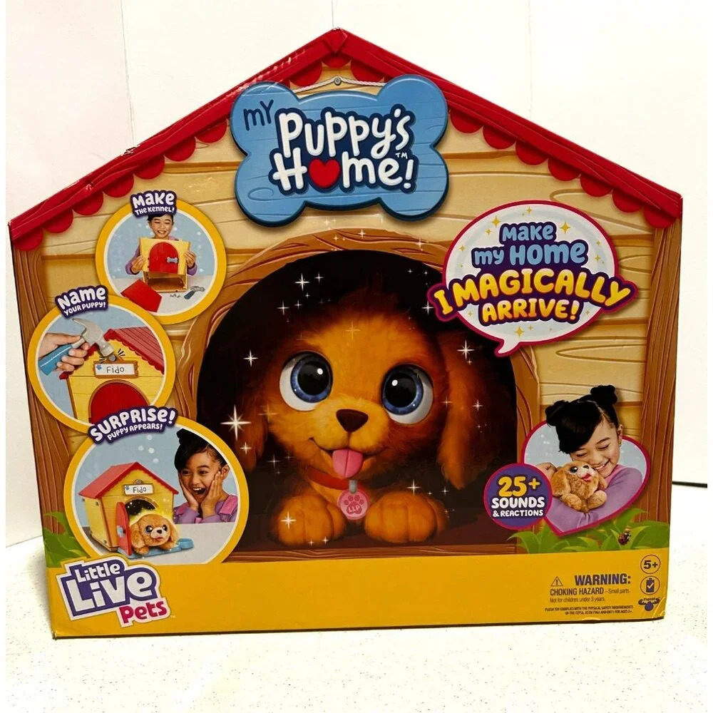 LIttle Live Pet My Puppy's Home Interactive Plush Toy Puppy & Dog House NIB